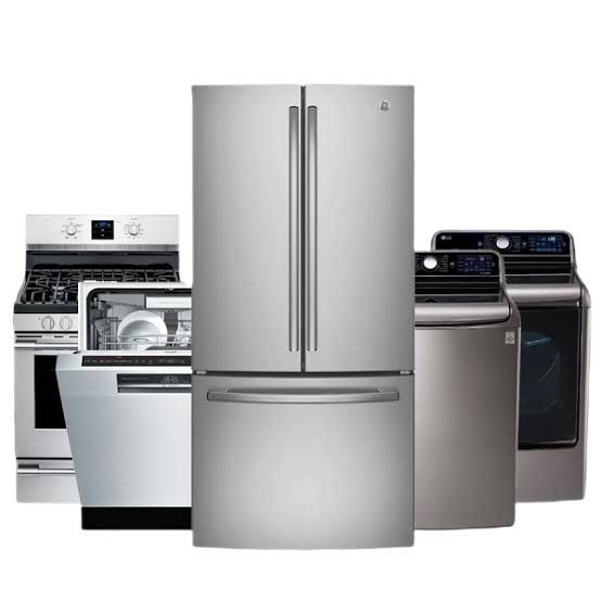 Refrigerator, range, dishwasher, washer and dryer